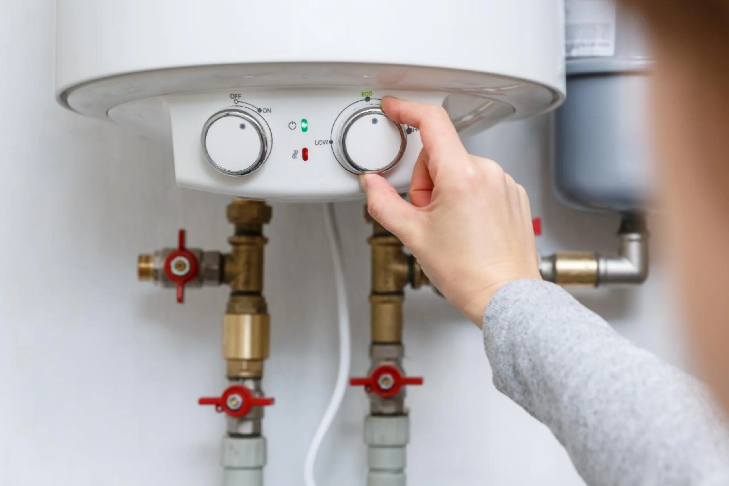 Hot water system being installed at a residential property in Emerald, Queensland.